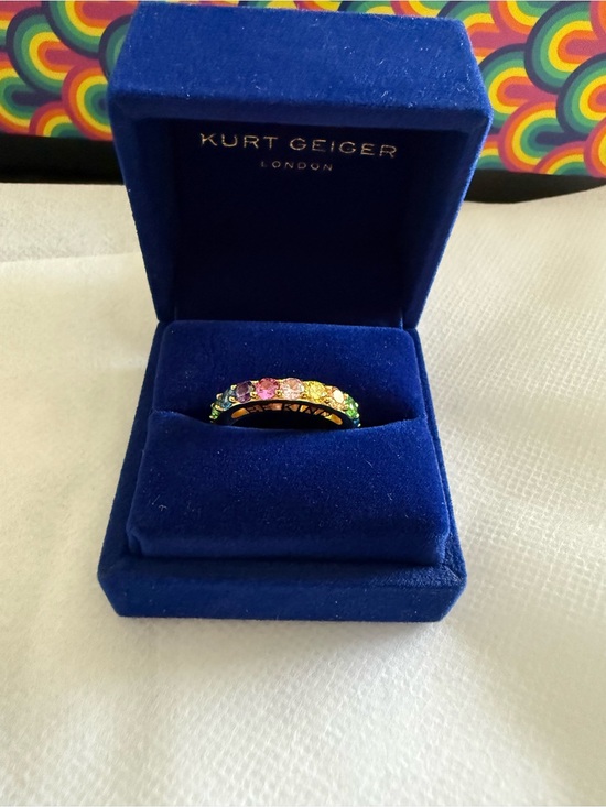 Kurt Geiger Jewelry - Kurt Geiger Rainbow Crystal Pavé Ring